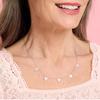 Heart-Shaped Clavicle Chain with Copper Inlaid Zircon Pendant