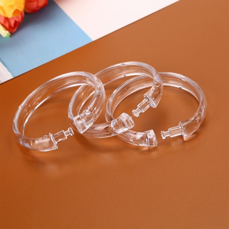 Plastic Shower Curtain Rings,Shower Curtain Hooks,12Pieces O Shape Bathroom Shower Curtain Hooks Easy To Snaps Gift