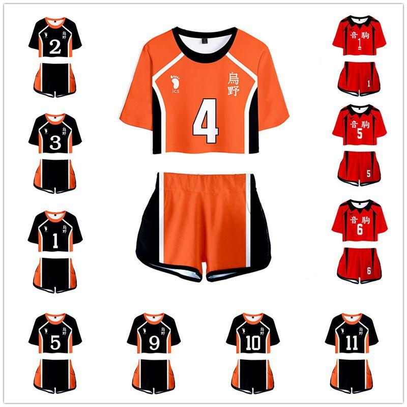 Vibrant Haikyuu Karasuno Nekoma High School 3d Printed Women Costume Comfortable Short Sleeve Tshirt And Shorts