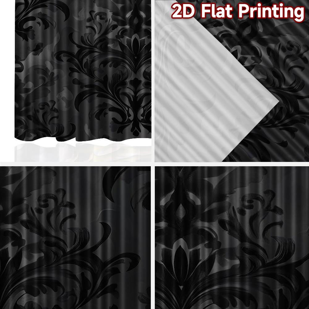 2D flat Photography Backdrop Popular Photography Banner Black Floral Design (2) 100% Polyester Anniversary for Suitable for