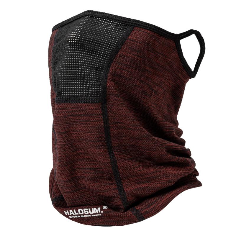 Sommer Splicing Mesh Eisseide Hängende Ohr Sonnenschutzmaske Atmungsaktiv Sonne UV-Schutz Wandern Outdoor Radfahren Winddicht