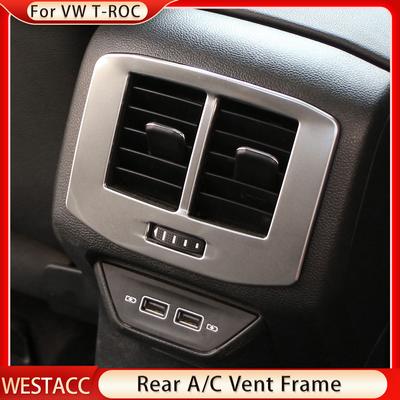 Car Rear Air Conditioning AC Vent Outlet Frame Cover Trim for Volkswagen VW T-roc Troc 2017 2018    2022