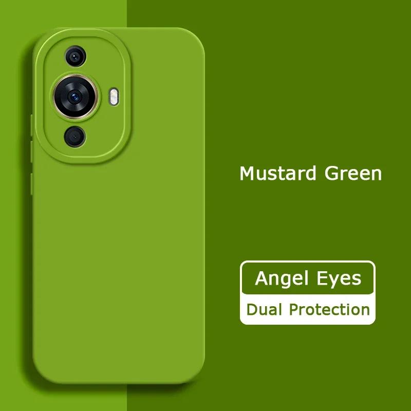 Angel Eyes Square Liquid Silicone Phone Case for Huawei Nova 11 Pro Ultra SE 360 Soft Shockproof Back Cover Nova11 11Pro 11Ultra