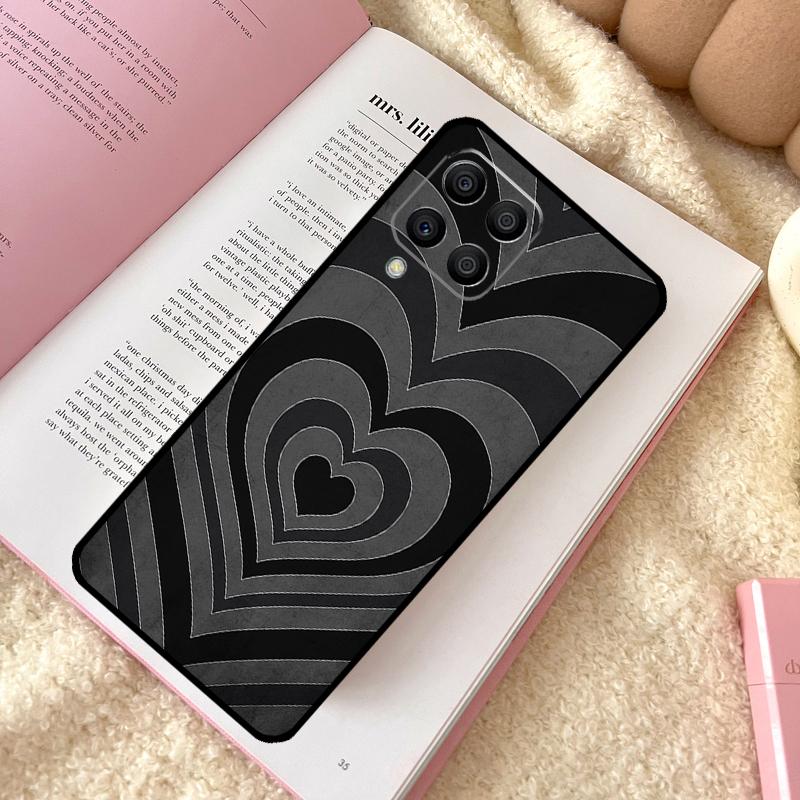 Latte Love Tunnel Brown Heart Case For Samsung Galaxy M12 M14 M11 M13 M15 M06 M16 M36 M56 M31 M53 M32 M52 M35 M55 M34 M54