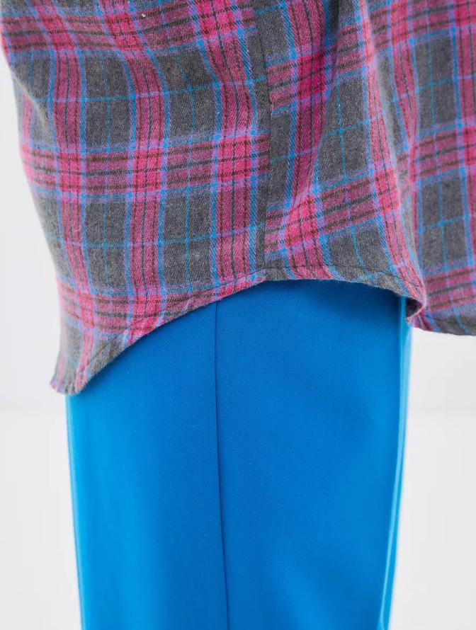 2025 Autumn Retro Plaid Lapel Loose Long Sleeve Women's Shirt