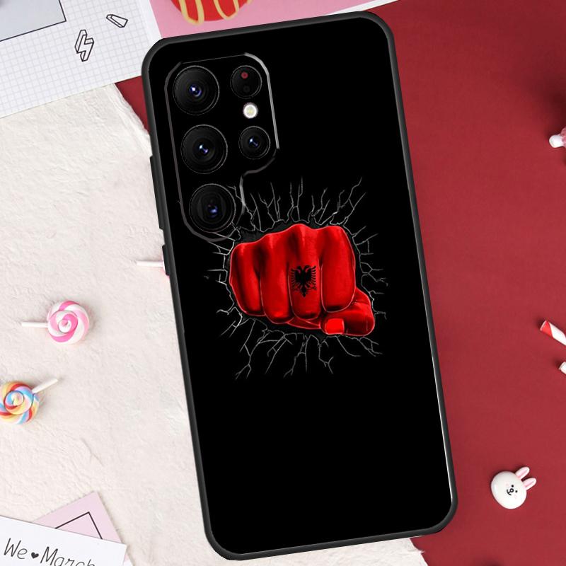 

Juntsai Juntsai Albania flag Case For Samsung Galaxy S25 Ultra S23 S22 S21 S20 S24 Ultra S9 S10 Plus S24 FE Cover Shell Galaxy S24Ultra