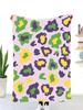 Cartoon avocado digital-printed polyester Bedroom velvet flannel cover blanket Fleece soft sofa cover blankets for beds