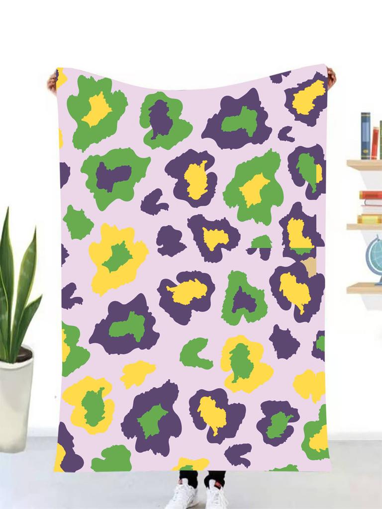 Cartoon avocado digital-printed polyester Bedroom velvet flannel cover blanket Fleece soft sofa cover blankets for beds