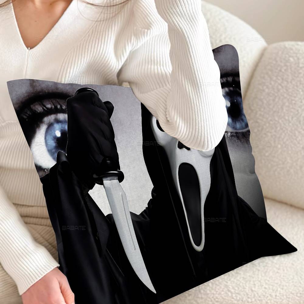 S-Scream G-Ghostface Cushion Cover Polyester Sofa Cushions Decorative Throw Pillows Home Decoration Pillowcover