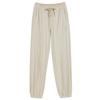 Cotton Thin Style in Beige Small Oversized Track Pants