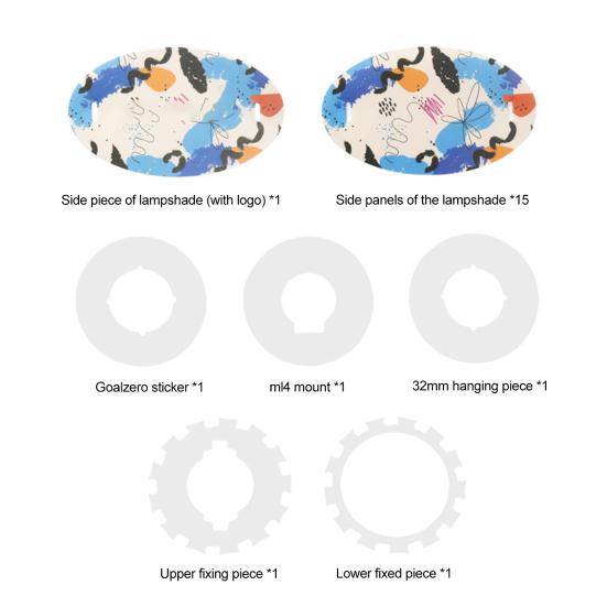 Outdoor Lantern Lampshade Lightweight Waterproof PP Board Camping Light Shade Hanging