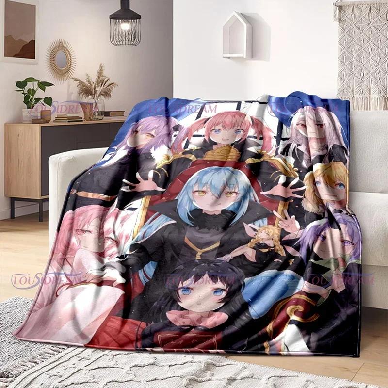 That Time I Got Reincarnated As A Slime Blankets Anime Cartoon Rimuru Tempest Blankets Home Flannel Blanket Sofa Throw Blanket