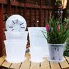 12 Pieces Yen In 3 Clear Plastic Plant Pots with Bottom Plates (365 Each) (Available Sizes) (Medium)