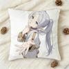 New FFrieren Anime Doublesided Printed Square Decorative Cushion Cover for Sofa Living Room Home Decor
