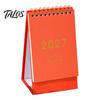 Monthly Organizer for Desk 2027 Calendar, Standing Flip Desktop Minimalist Gold Foil Cover Home Office Accessory Planner, Thick Paper Note Taking,