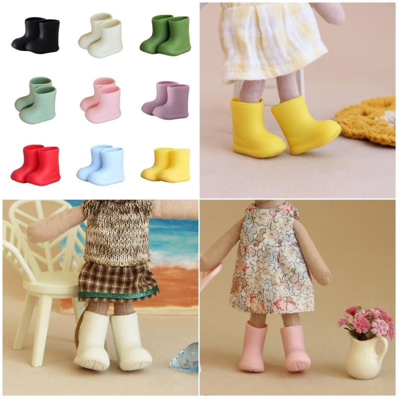 High Cut Rainproof Doll Shoes PVC Perfect For OB11 Doll Accessories Photo Props
