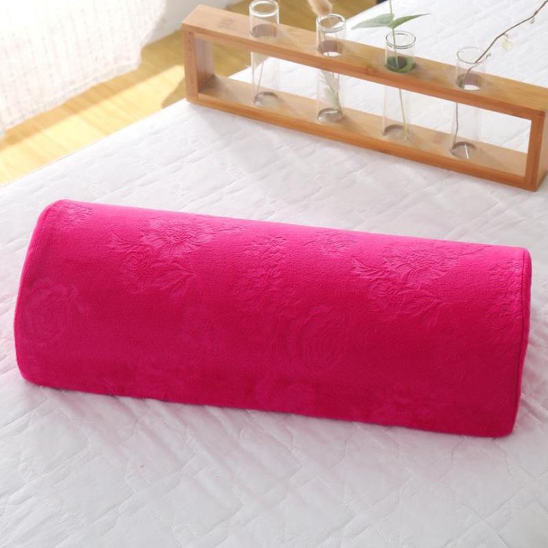 Memory Foam Filling Cushion Half Moon Bolster Massage SPA Pillow Ankle & Knee Support Elevation Back Lumbar Neck Relief Pain