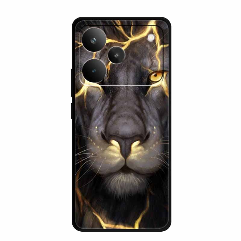 Für Realme P4 Pro 5G Hülle P4Pro Weiche TPU Silikon Rückabdeckung Für Realme P4 Pro Tiere 6,8" Bemalter Wolf Löwe Hülle Schale Tasche