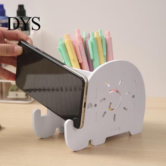Moisture-proof Pen Container Elephant Pencil Holder, Creative Phone Stand, Practical Storage Box, Durable Holder for Office Desktop Organizer