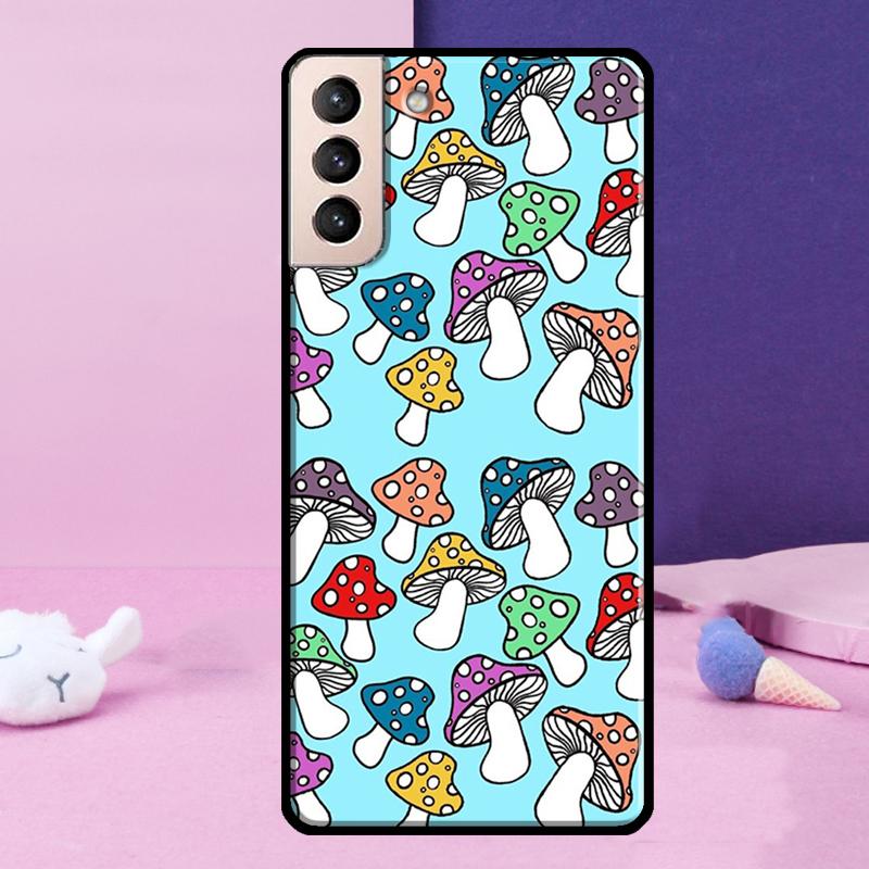 Psychedelic Mushrooms Florals Phone Case For Samsung Galaxy S25 Ultra S24 Ultra S9 S10 S20 S21 S22 Plus S23 S24 FE Cover