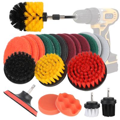 Multipurpose For Car Kitchen Bathroom Scrub Pads Electric Drill Brushes 22 Pieces Cleaning Tools Power Scrubber
