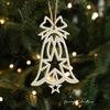 Hanging Christmas Decoration Pendant Plastic Elk Pentacle Christmas Tree Decoration Snowflake Design Christmas Tree Ornament