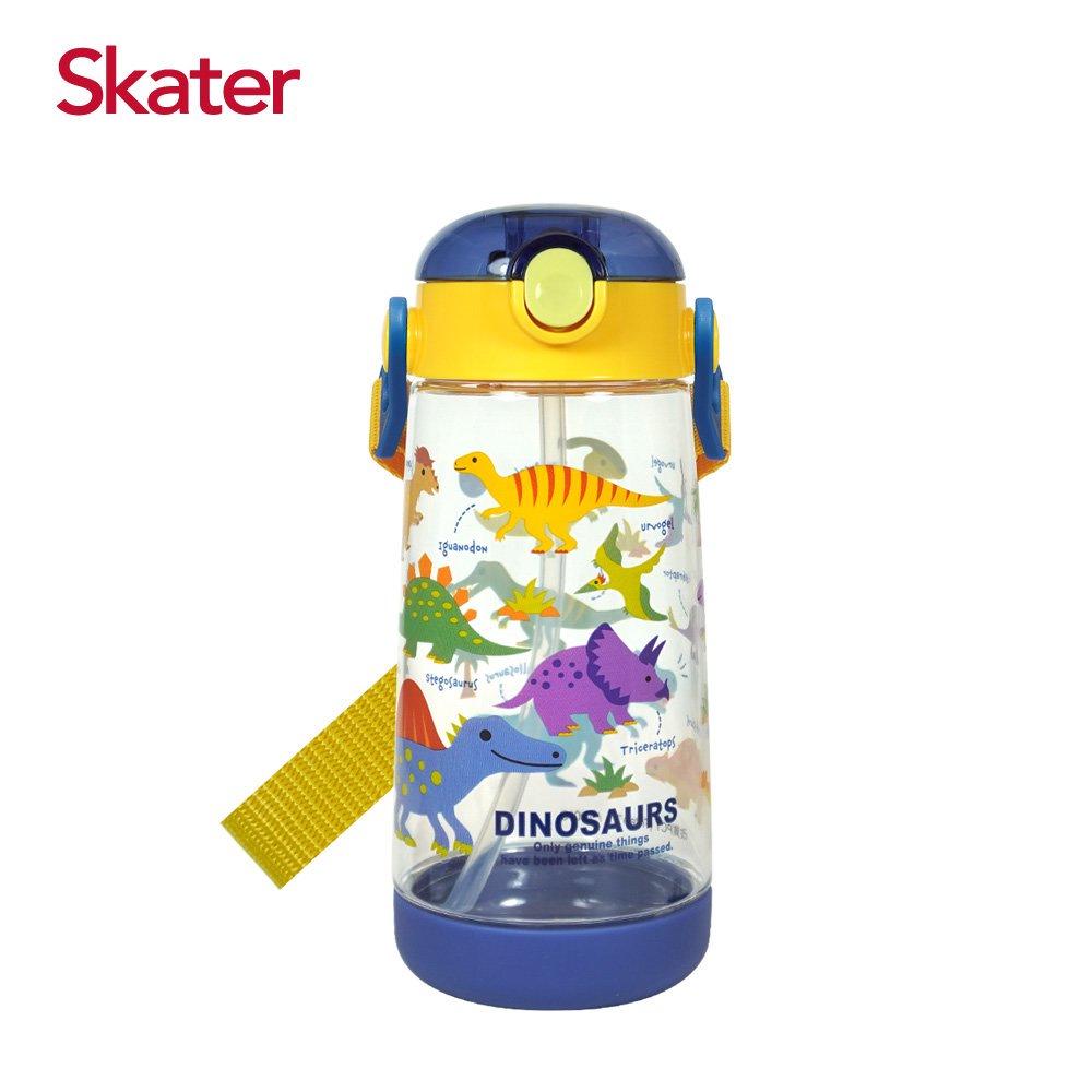 Imported Cute Cartoon Kids' Transparent Straw Water Bottle, 480ml