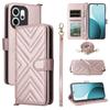 For Oppo Reno14 F 5G Case with Shoulder/Wrist Strap Leather Phone Cover Stand Wallet