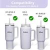 Stanley Cup Accessories Set Including 9 Pcs Silicone Spill Proof Stopper,3 Pcs Cute Straw Cover Cap for 9-10 mm Straws, 3Pcs Reble Straw and 1