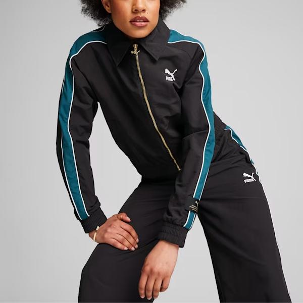 Puma Fashionable Woven Long Sleeve Jacket Women Jackets Black 629113-01