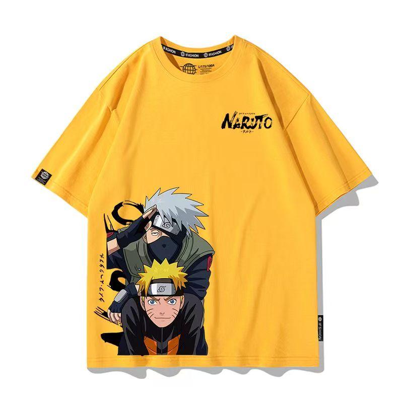 Men's Naruto Anime Graphic T-Shirt, Sasuke Uchiha & Pain Akatsuki Oversized , Summer Loose Fit Casual Streetwear for Boys&Girls
