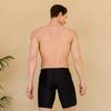 Beijigelleu Men'S Indoor Logo-Point Knee-Length Swimsuit Standard Type 6-Piece Goggles Set Bez-X409K Black