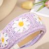 New Wide Knitted flower Headband Ethnic style Hairbands for Women Hair Accessories Headbands