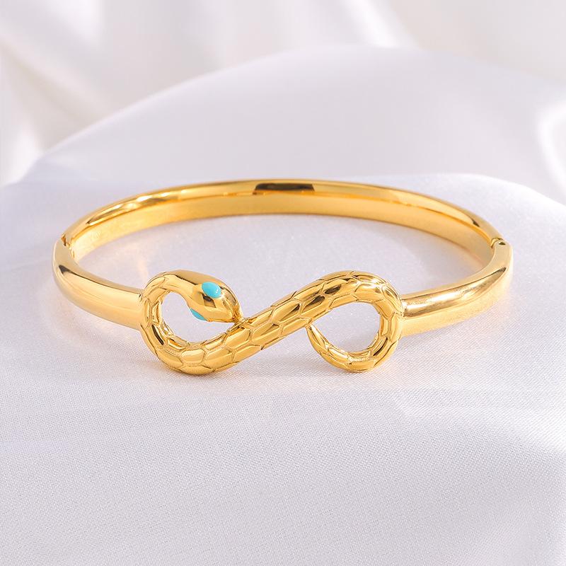 Snake Wrapped Opening Light Luxury Curved Female Niche High-end Bracelet