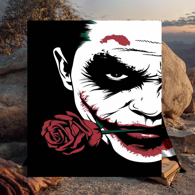 1 Stück coole Clowns-Muster Flanelldecke Geschenk, Geeignet für Männer und Frauen, Weich, Ideal für Betten und Sofa, Geburtstags- oder Weihnachtsgeschenk