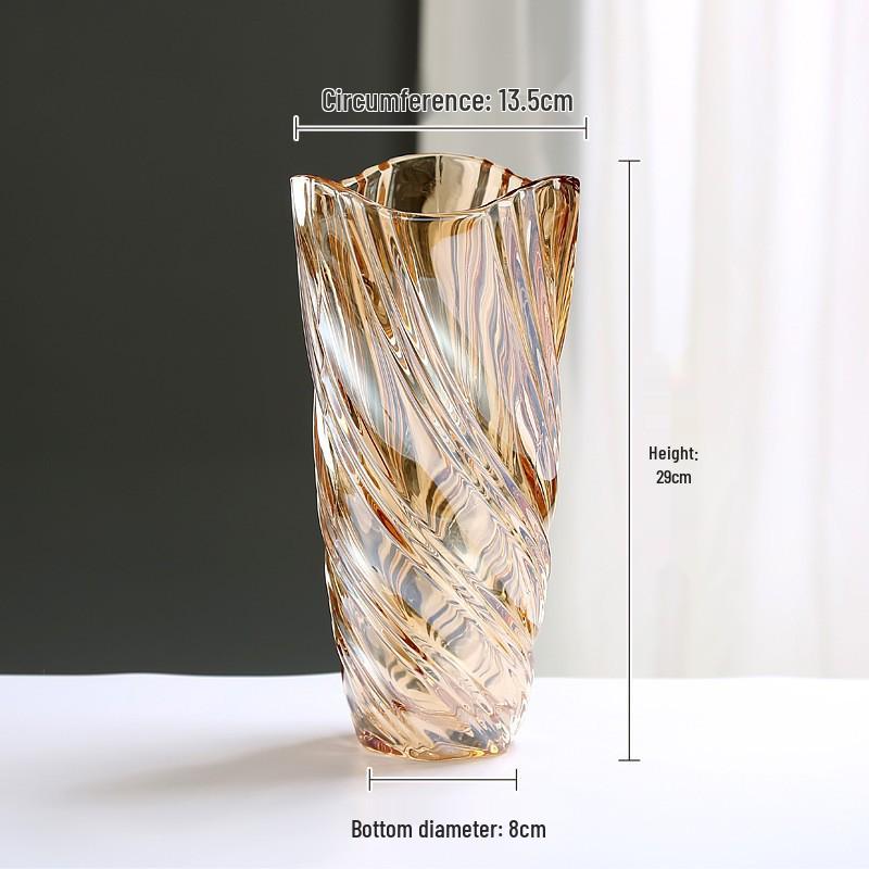 High-End Transparent Glass Crystal Vase for Fresh Flower Arrangements