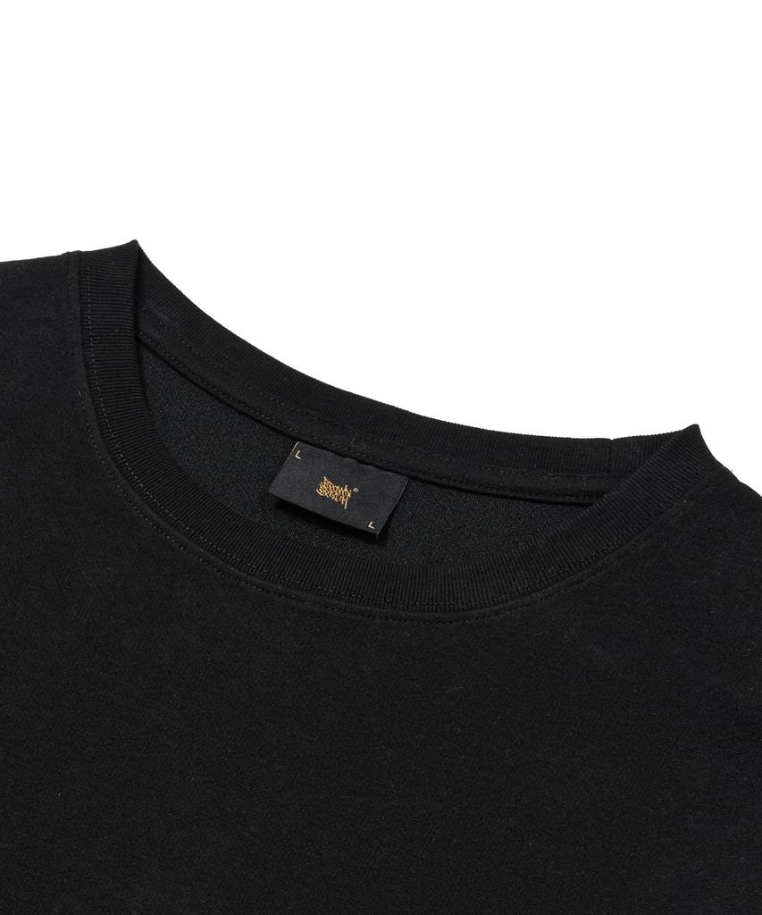 BROWNBREATH Stamp Mesh Tag Tee - Black