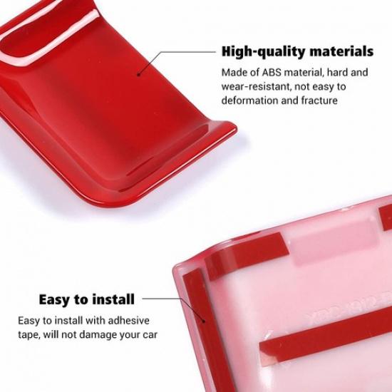 Interior Door Handle Bowl Cover Trim Bezels For Ford F150 2021+ Red Accessories