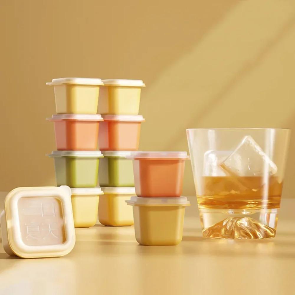 Large Ice Block Mold Silicone Ice Cube Maker Square Frozen Ice Hockey Molds for Whiskey Juice Coffee Drinks Ice Cream Tools