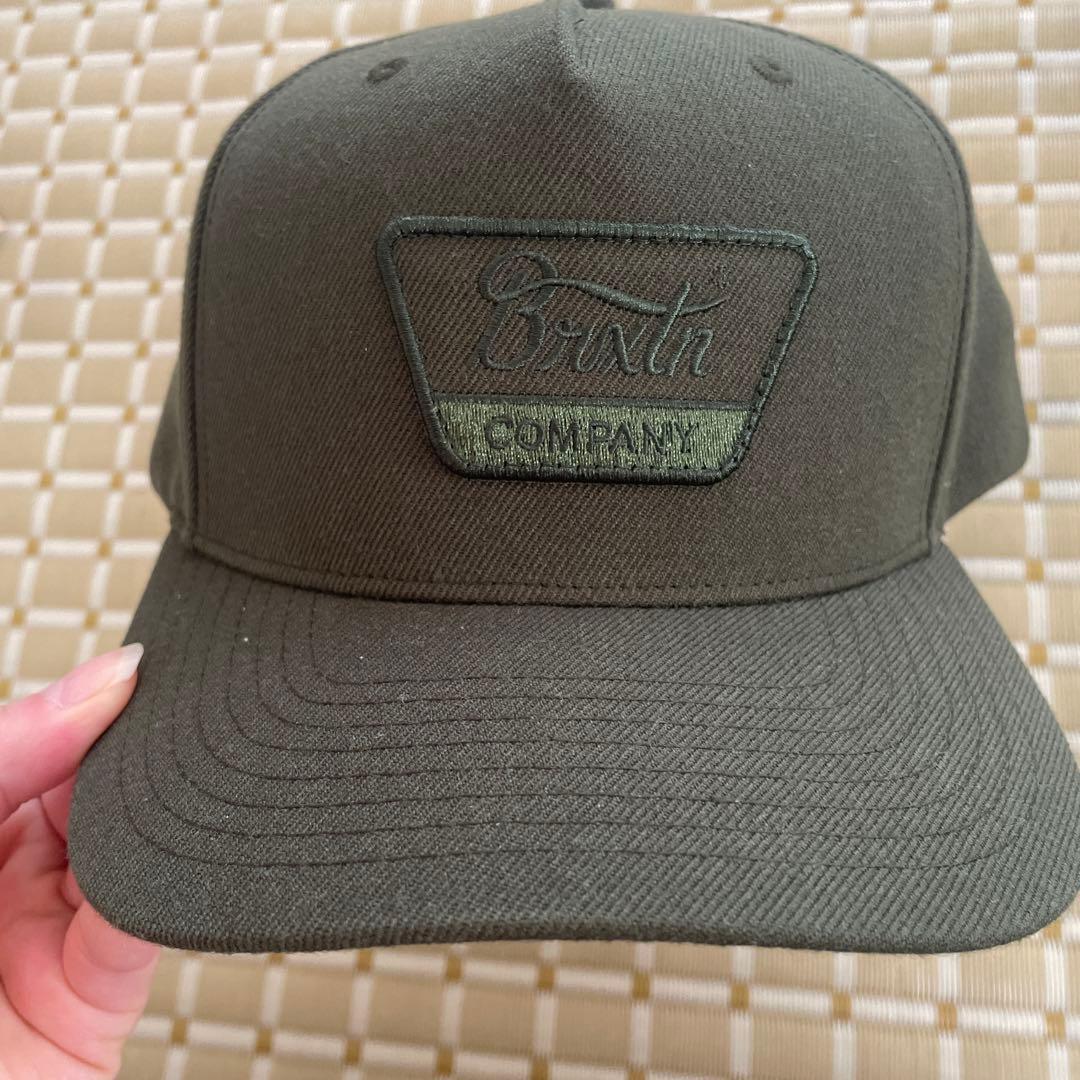 Used Brixton olive flat bill cap