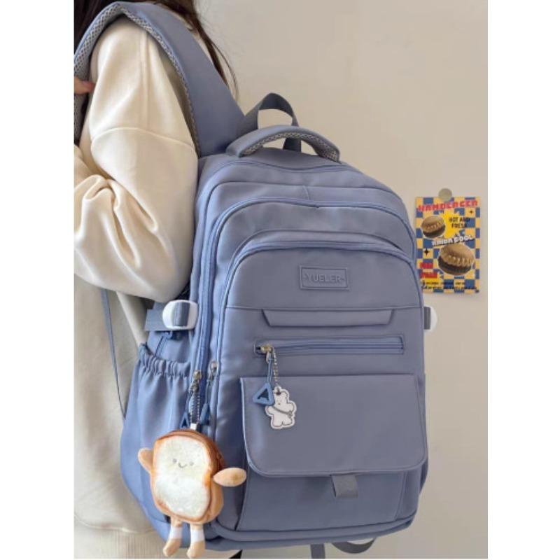 High Value Simple Casual Couple Travel Backpack Large Capacity Junior High School Students Multi-compartment Backpack Men