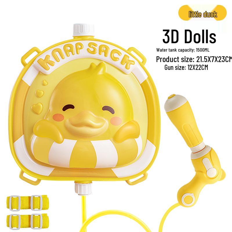 Children's Cartoon Water Gun Backpack - Cute Summer Beach Toy
