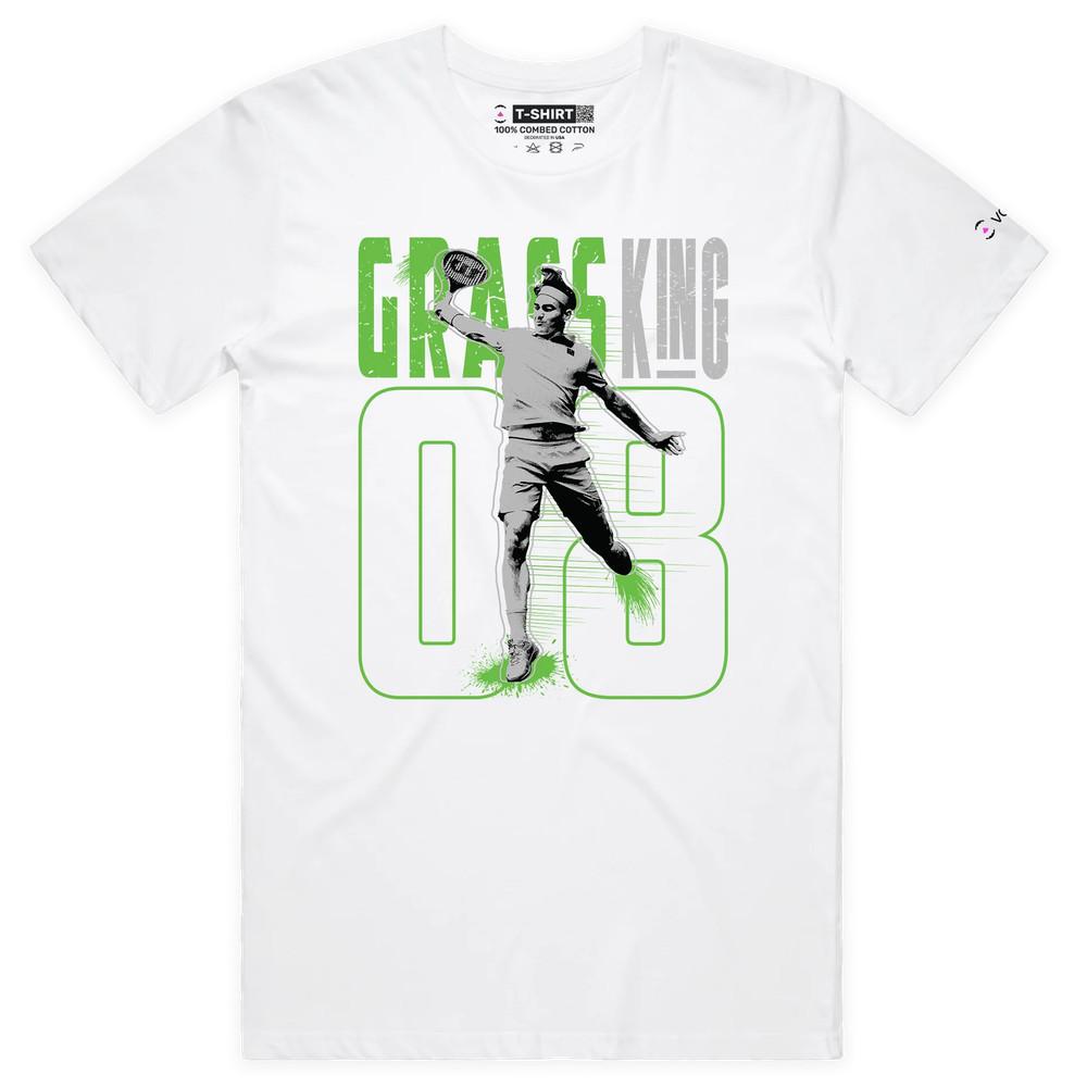 VOICEART Roger Federer Król Sportów Trawiastych Koszulka z Premium Graficzną