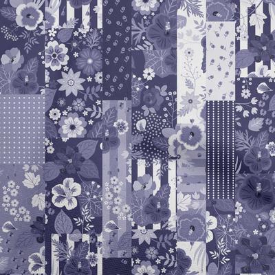 Cotton Flex Dark Blue Fabric Asian Mix Floral Sewing Fabric By The Yard Printed Diy Clothing Sewing Supplies 40 Inch