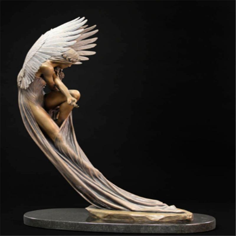 Home Decoration Collection Toys Redemption Angel Sculpture Resin Creative Sculpture