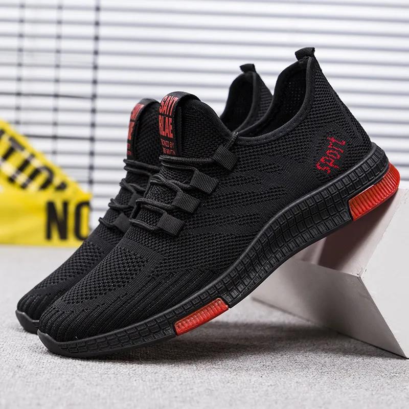 Scarpe Sportive da Uomo Primavera Autunno Taglia Grande Colore Unico Leggere Suola Morbida Piatte Sneakers Traspiranti