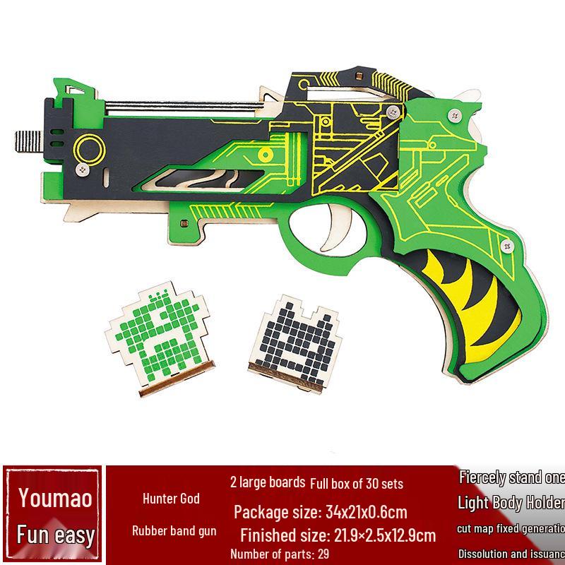 Handmade 3D Wooden Military Tank Model Puzzle for Children