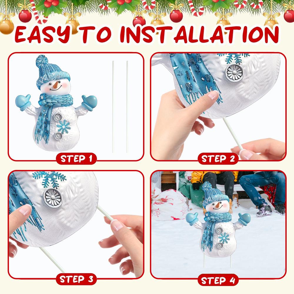Christmas Snowman Garden Yard Stake Decoration