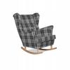 Fotel uszak Winston bujany skandynawski Family Meble krata szara