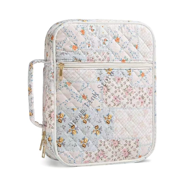 Q1FD Diamonds Stitched Religious Book Protectors Zippered Carriers For Large Study Books 2590₽